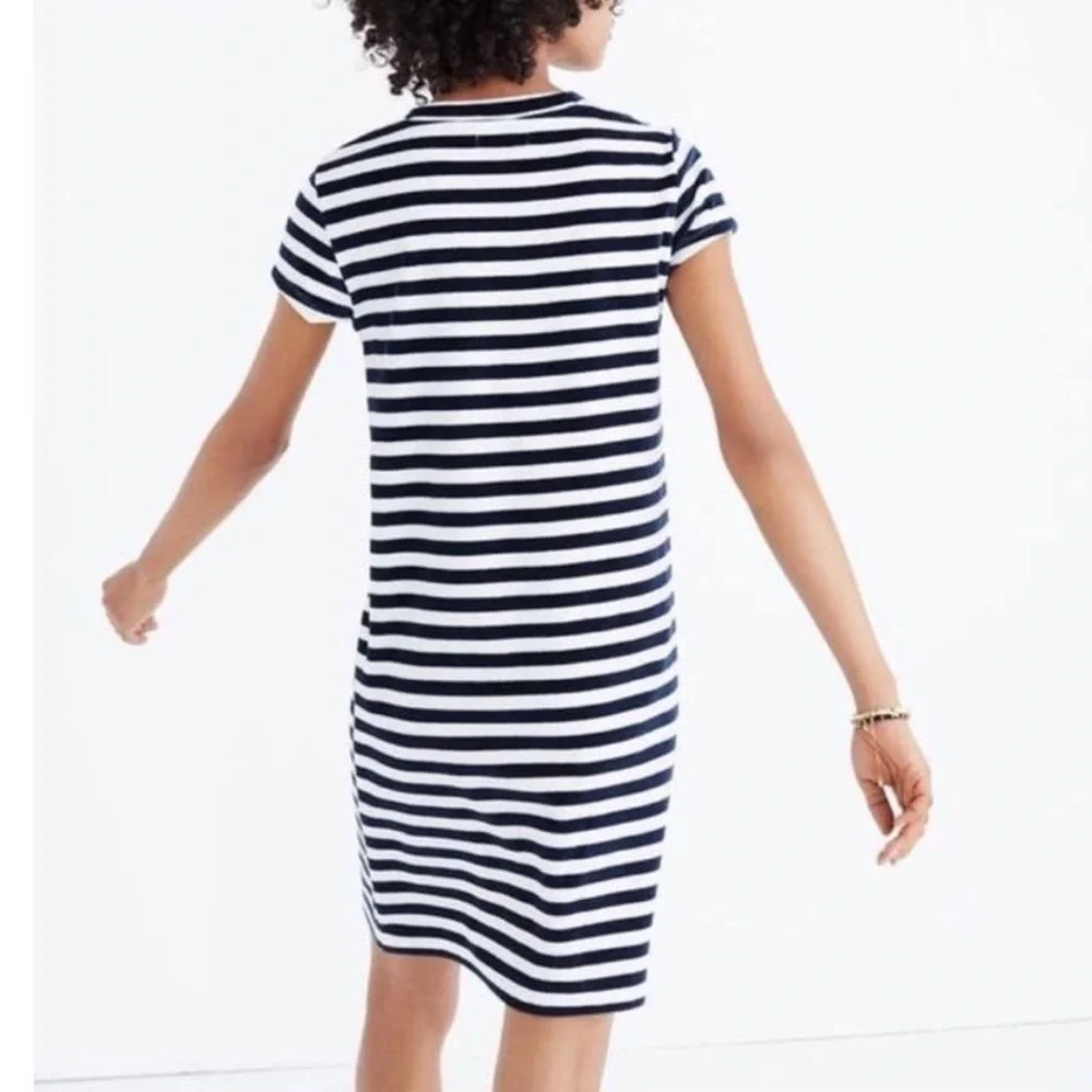 🔶 Madewell Navy and White Mini Dress 🔶 - Picture 3 of 7